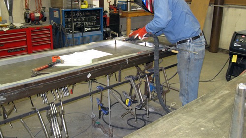 welding the frame